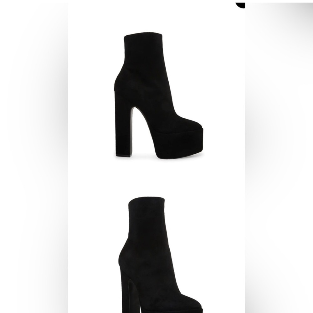 9.5 but runs small. FITS LIKE A SIZE 9. Passion black suede